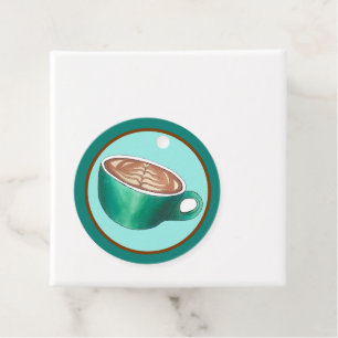Flat White Latte Cappuccino Coffee Shop House Café Bedankjes Labels