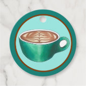 Flat White Latte Cappuccino Coffee Shop House Café Bedankjes Labels (Voorkant)