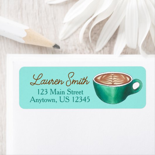 Flat White Latte Cappuccino Coffee Shop House Café Etiket (Insitu)