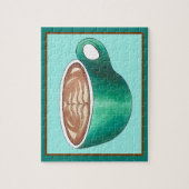 Flat White Latte Cappuccino Coffee Shop House Café Legpuzzel (Verticaal)