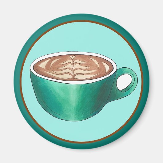 Flat White Latte Cappuccino Coffee Shop House Café Magneet (Voorkant)