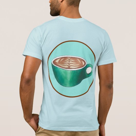 Flat White Latte Cappuccino Coffee Shop House Café T-shirt (Achterkant)