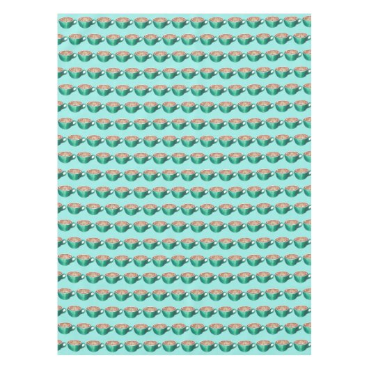 Flat White Latte Cappuccino Coffee Shop House Café Tafelkleed (Voorkant)