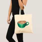 Flat White Latte Cappuccino Coffee Shop House Café Tote Bag (Voorkant (product))