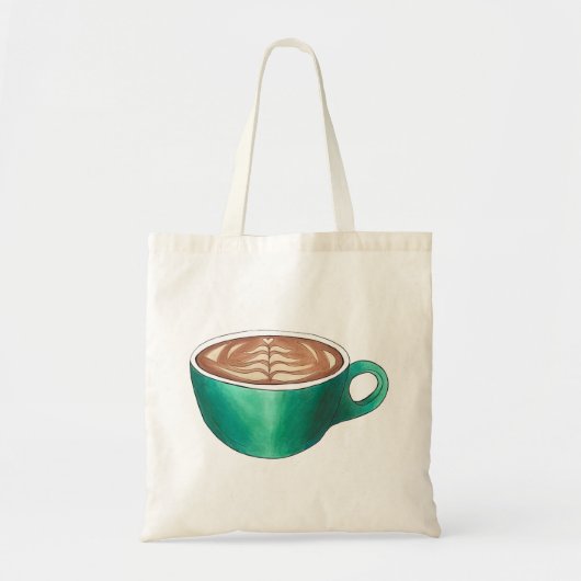 Flat White Latte Cappuccino Coffee Shop House Café Tote Bag (Voorkant)