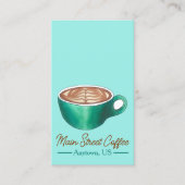 Flat White Latte Cappuccino Coffee Shop House Café Visitekaartje (Voorkant)