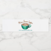 Flat White Latte Cappuccino Coffee Shop House Café Waterfles Etiket (Enkel label)