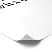 Flat white - minimalistic typography poster (Hoek)