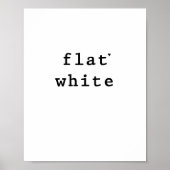 Flat white - minimalistic typography poster (Voorkant)
