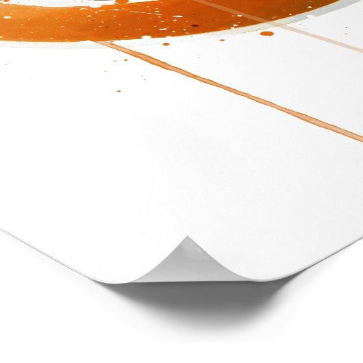 Flat White Orange Poster (Hoek)