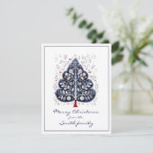 Flat Xmas Card - Scandinavian Christmas Tree Feestdagenkaart (Staand voorkant)