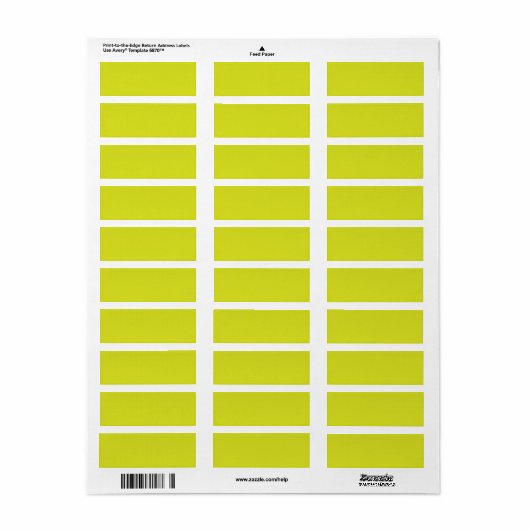 Flat Yellow Background – Back-to-School Texture Etiket (Full Sheet)
