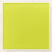 Flat Yellow Background – Back-to-School Texture Glazen Onderzetter (Voorkant)
