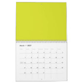 Flat Yellow Background – Back-to-School Texture Kalender (Mar 2027)