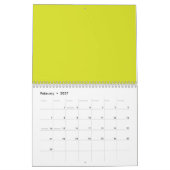 Flat Yellow Background – Back-to-School Texture Kalender (Feb 2027)