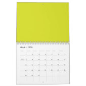 Flat Yellow Background – Back-to-School Texture Kalender (Mar 2026)