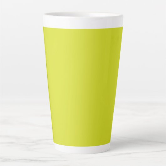 Flat Yellow Background – Back-to-School Texture Latte Mok (Voorkant)