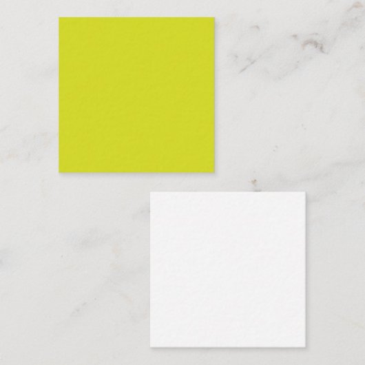 Flat Yellow Background – Back-to-School Texture Vierkante Visitekaartje (Voorkant / Achterkant)