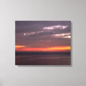 Flat Zee & Red Sky Canvas Afdruk (Voorkant)