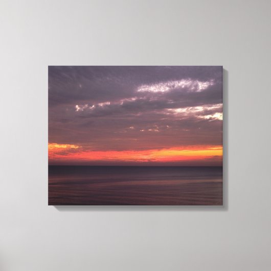 Flat Zee & Red Sky Canvas Afdruk (Voorkant)