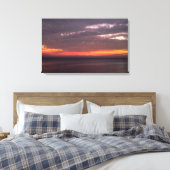 Flat Zee & Red Sky Canvas Afdruk (Insitu (Slaapkamer))