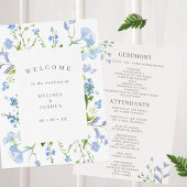 Flatat van het fijne blauwe Waterverf Programmakaart