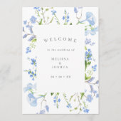 Flatat van het fijne blauwe Waterverf Programmakaart (Voorkant)