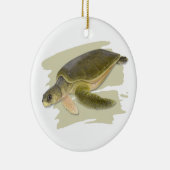Flatback Zee Turtle Ceramic Ornament (Rechts)