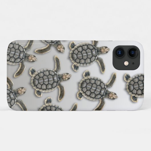 Flatback Zee Turtle iPhone Case (Achterkant (horizontaal))