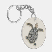 Flatback Zee Turtle Sleutelhanger (Voorkant Links)