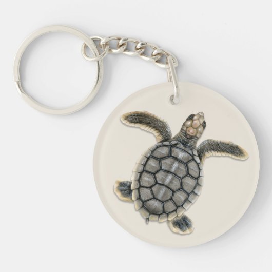 Flatback Zee Turtle Sleutelhanger (Voorkant)