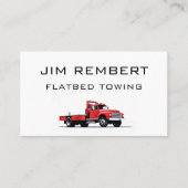 Flatbed Slepen Repo Services Rode sleepwagen Visitekaartje (Voorkant)