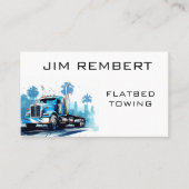 Flatbed Slepen Repo Services Rode sleepwagen Visitekaartje (Voorkant)