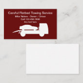 Flatbed Towing Two Truck Driver Visitekaartje (Voorkant / Achterkant)