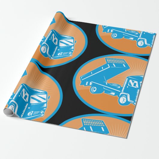 Flatbed Truck Cadeaupapier (Uitgerold)