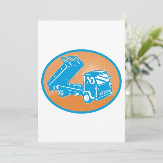 Flatbed Truck Kaart (Staand voorkant)