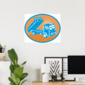 Flatbed Truck Vehicle Poster (Thuiskantoor)