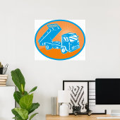 Flatbed Truck Vehicle Poster