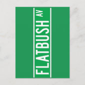 Flatbush Av., New York Street Sign. Briefkaart (Voorkant)
