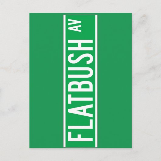Flatbush Av., New York Street Sign. Briefkaart (Voorkant)
