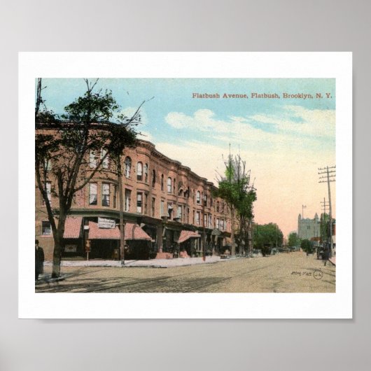 Flatbush Ave., Brooklyn, New York  Poster (Voorkant)