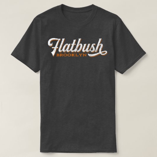 Flatbush Brooklyn New York Retro Cool T-shirt (Design voorkant)