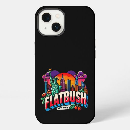 Flatbush, New York iPhone Hoesje (Achterkant)