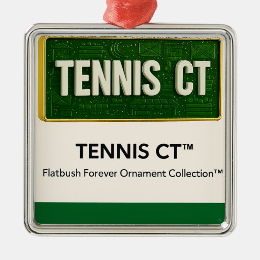 Flatbush straat Kerstversiering  Metalen Ornament (Voorkant)