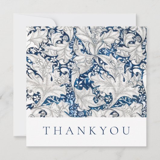 FLATCARD : DANKJE : WILLIAM MORRIS : WATERVERF BEDANKKAART (Voorkant)