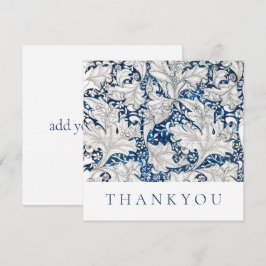 FLATCARD : DANKJE : WILLIAM MORRIS : WATERVERF BEDANKKAART