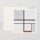 FLATCARD : PIET MONDRIAN : GRAY - RED 1935 (Voorkant / Achterkant)