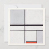 FLATCARD : PIET MONDRIAN : GRAY - RED 1935 (Voorkant)