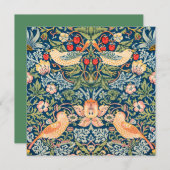 FLATCARD: WILLIAM MORRIS: STRAWBERRY THIEVES KAART (Voorkant / Achterkant)