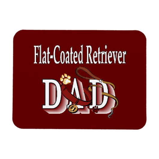 Flatcoated Retriever Dad Magneet (Horizontaal)